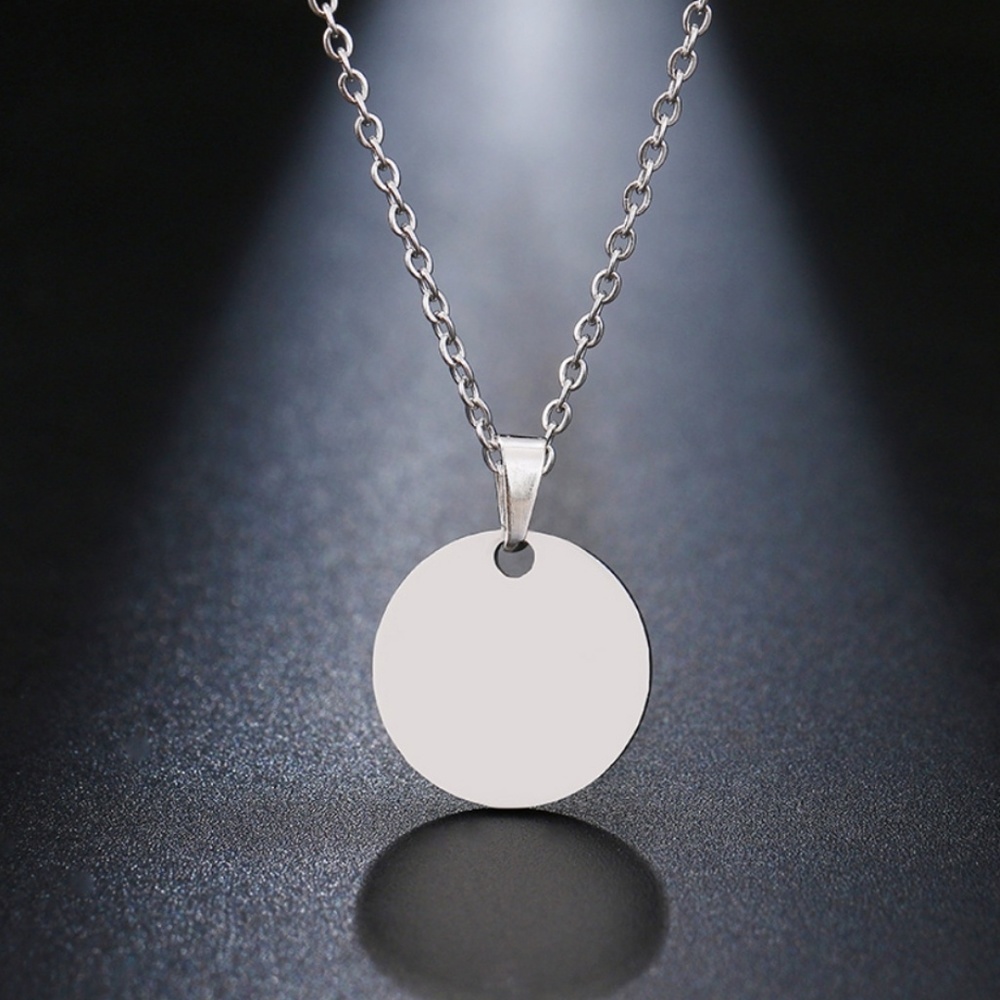 Necklace Round Circle Pendant - Picture 4 of 5